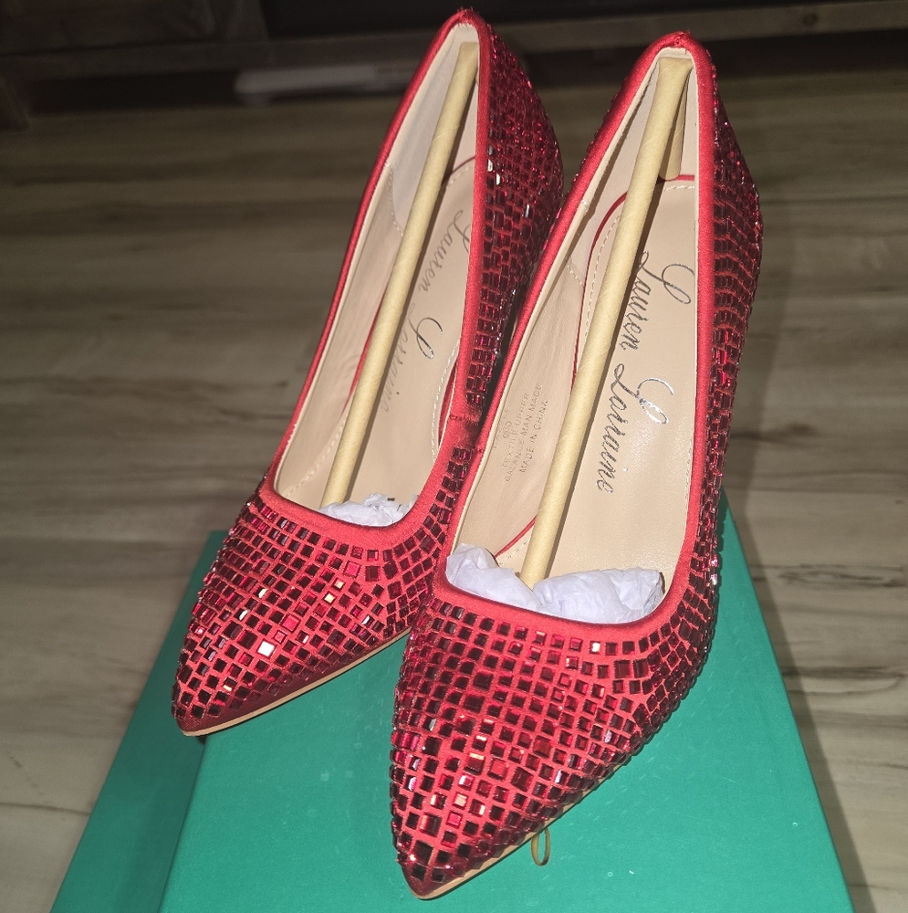 ❤️Dazzling Lauren Lorraine Sparkling Red Heels